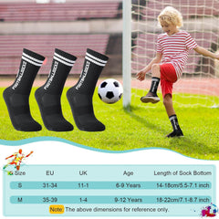 Kinder Fussballsocken Rutschfeste Sportsocken 3er Pack