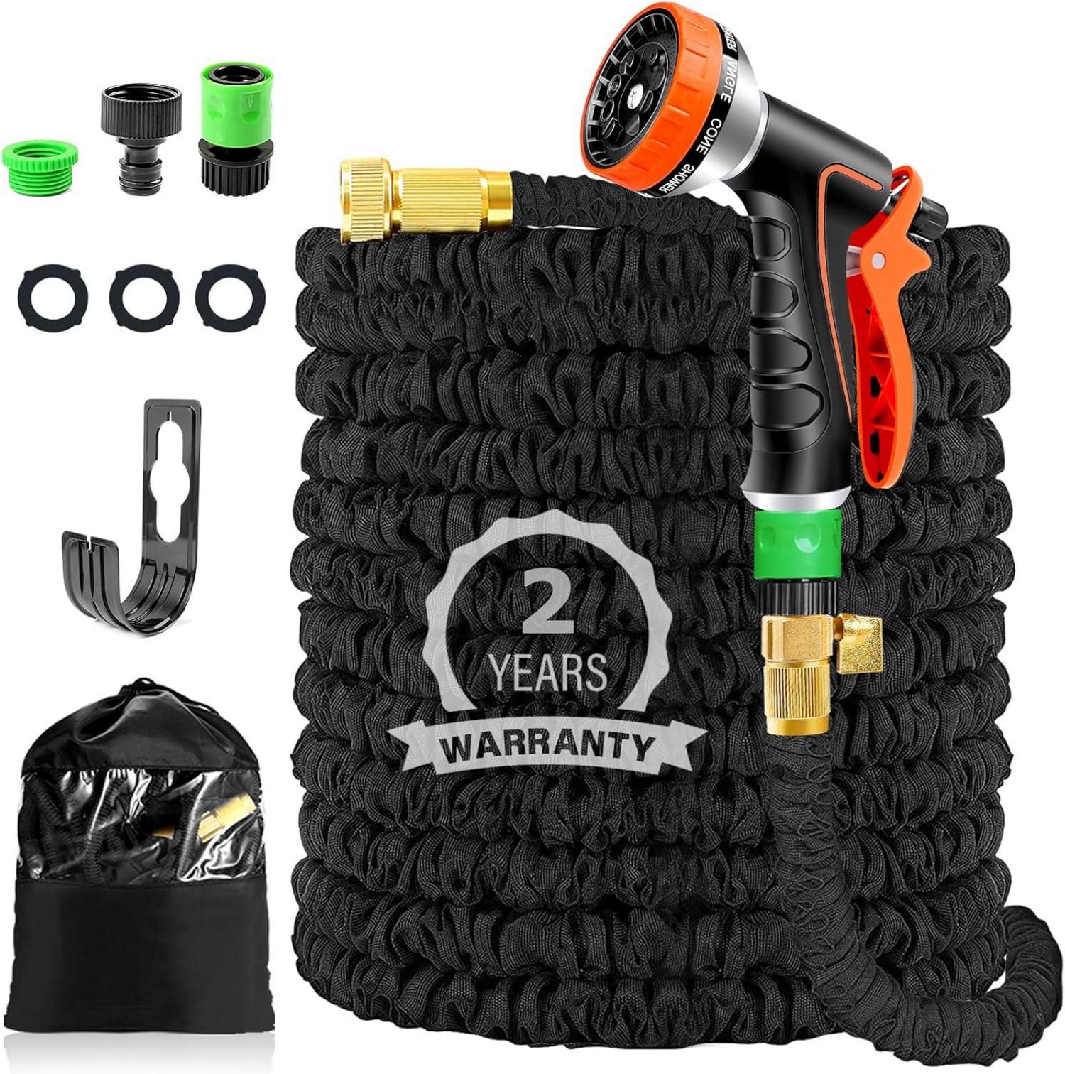 Flexibler Gartenschlauch 30m ausdehnbar 10 Sprühmuster Adapter