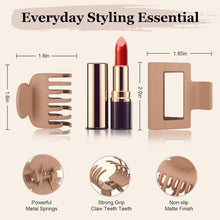 Haarspangen Set Damen: Kleine rechteckige & zweilagige