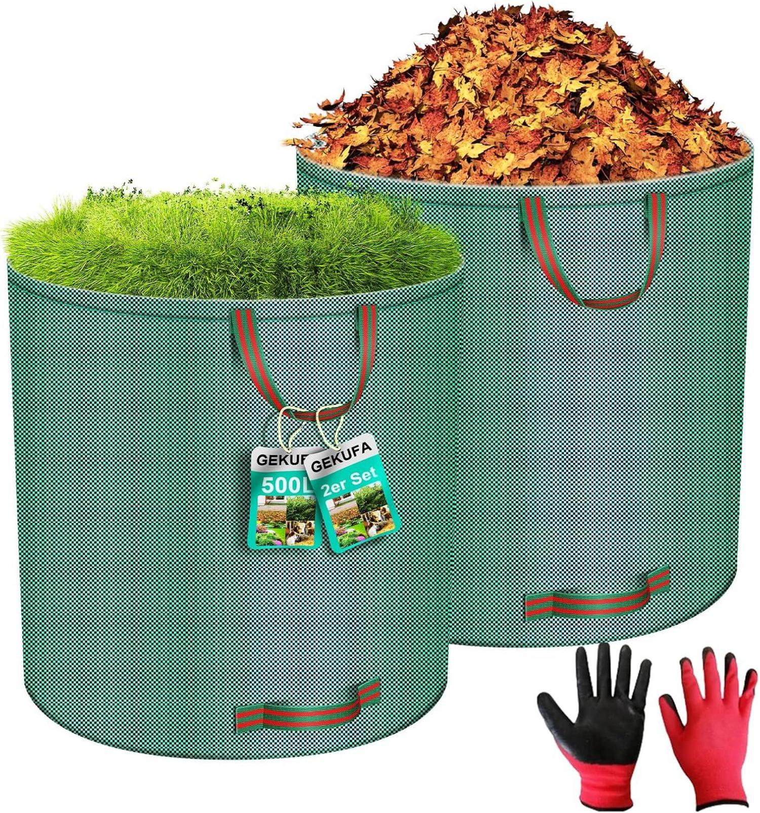 Gartenabfallsack 500L Stabile robuste Gartensack faltbar