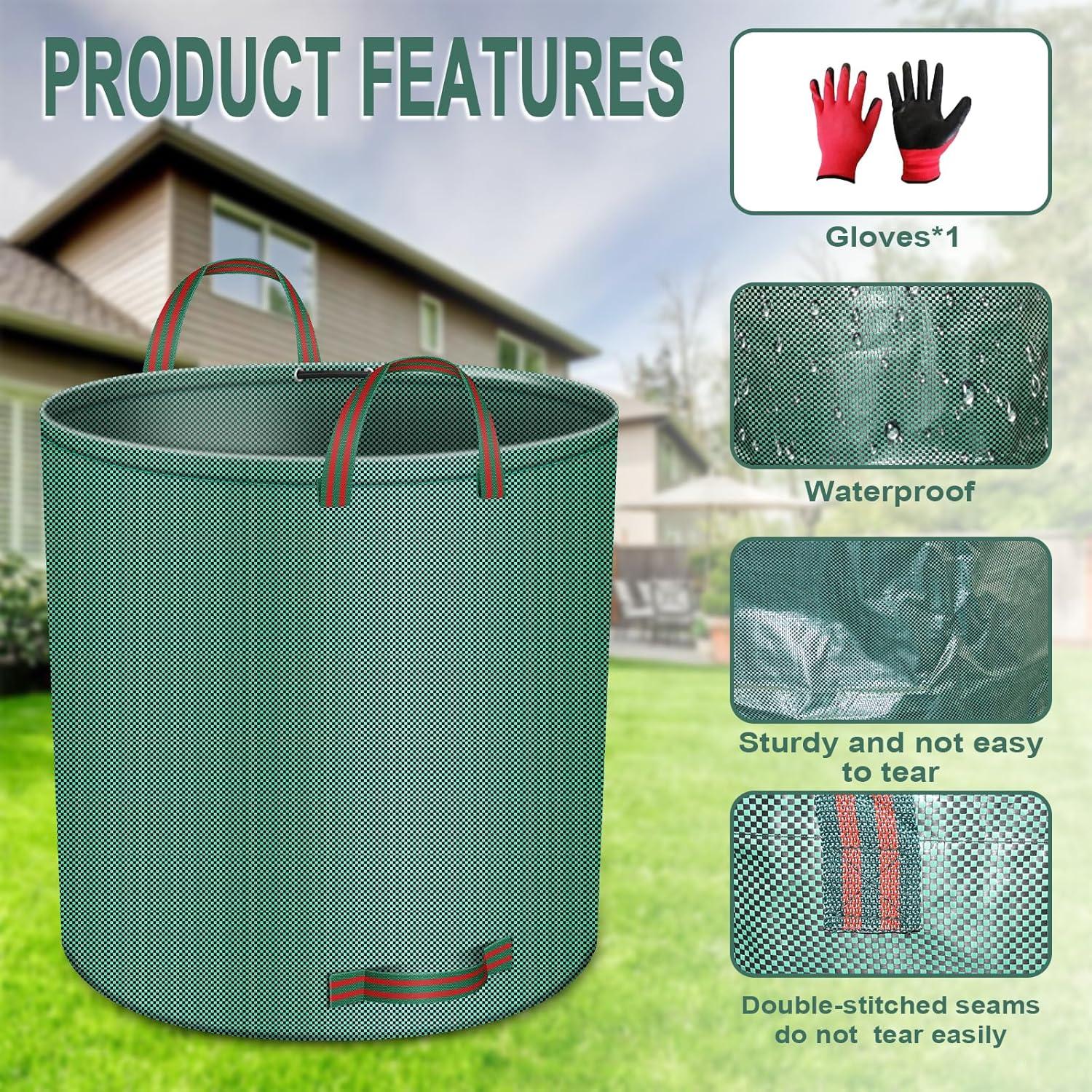 Gartenabfallsack 500L 2er Pack Stabil Faltbar