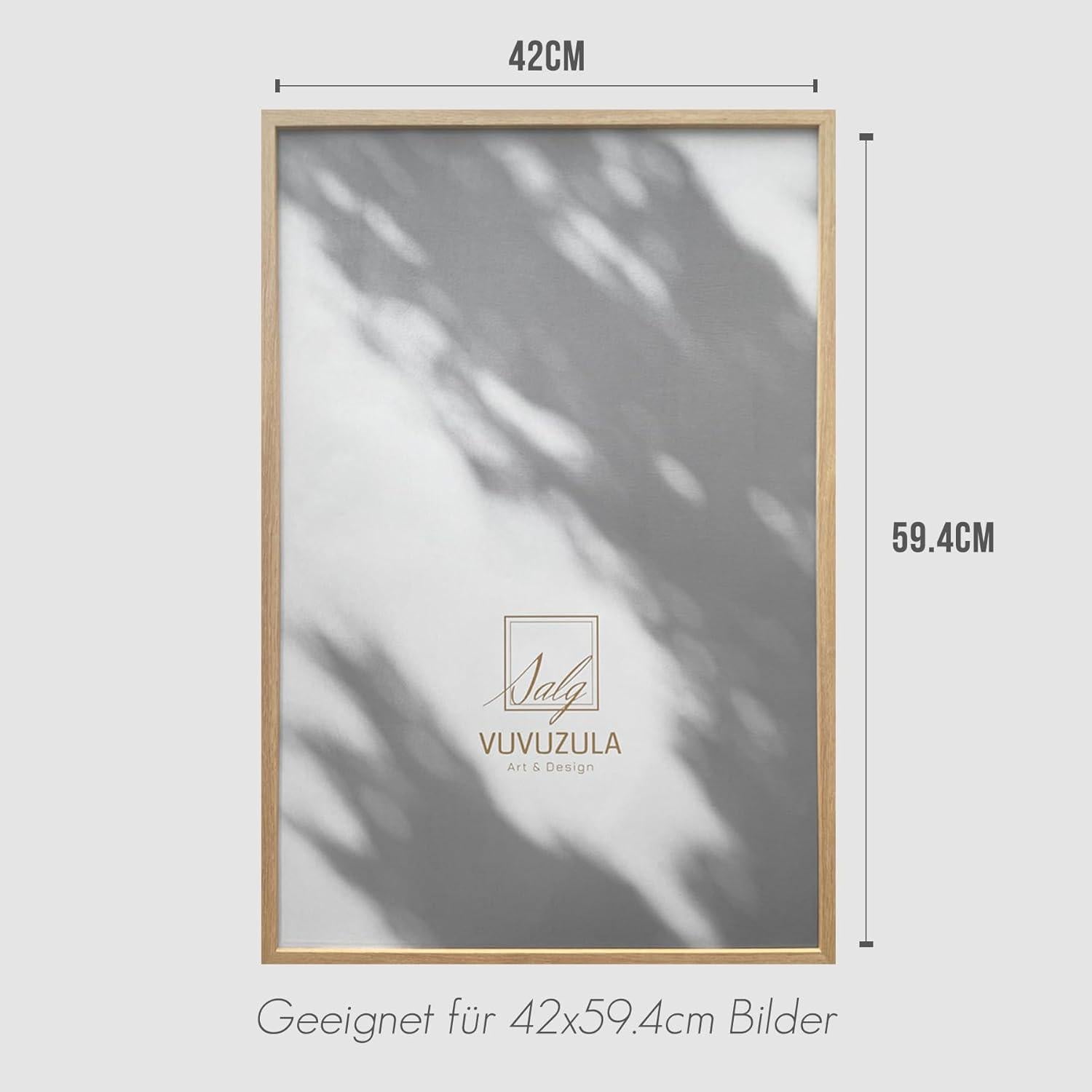 Bilderrahmen A2 Holz 42x59.4cm Fotorahmen Eiche 2er Set für Poster