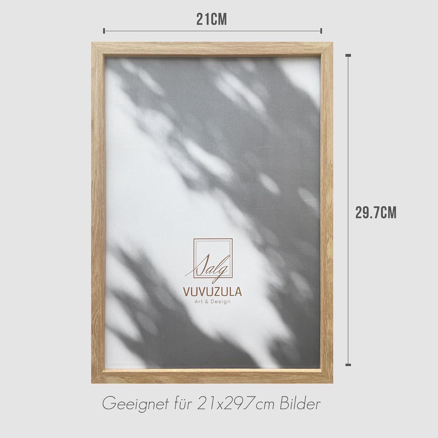 Bilderrahmen A4 Holzrahmen 21x30cm Fotorahmen Eiche 3er Set MDF Rahmen