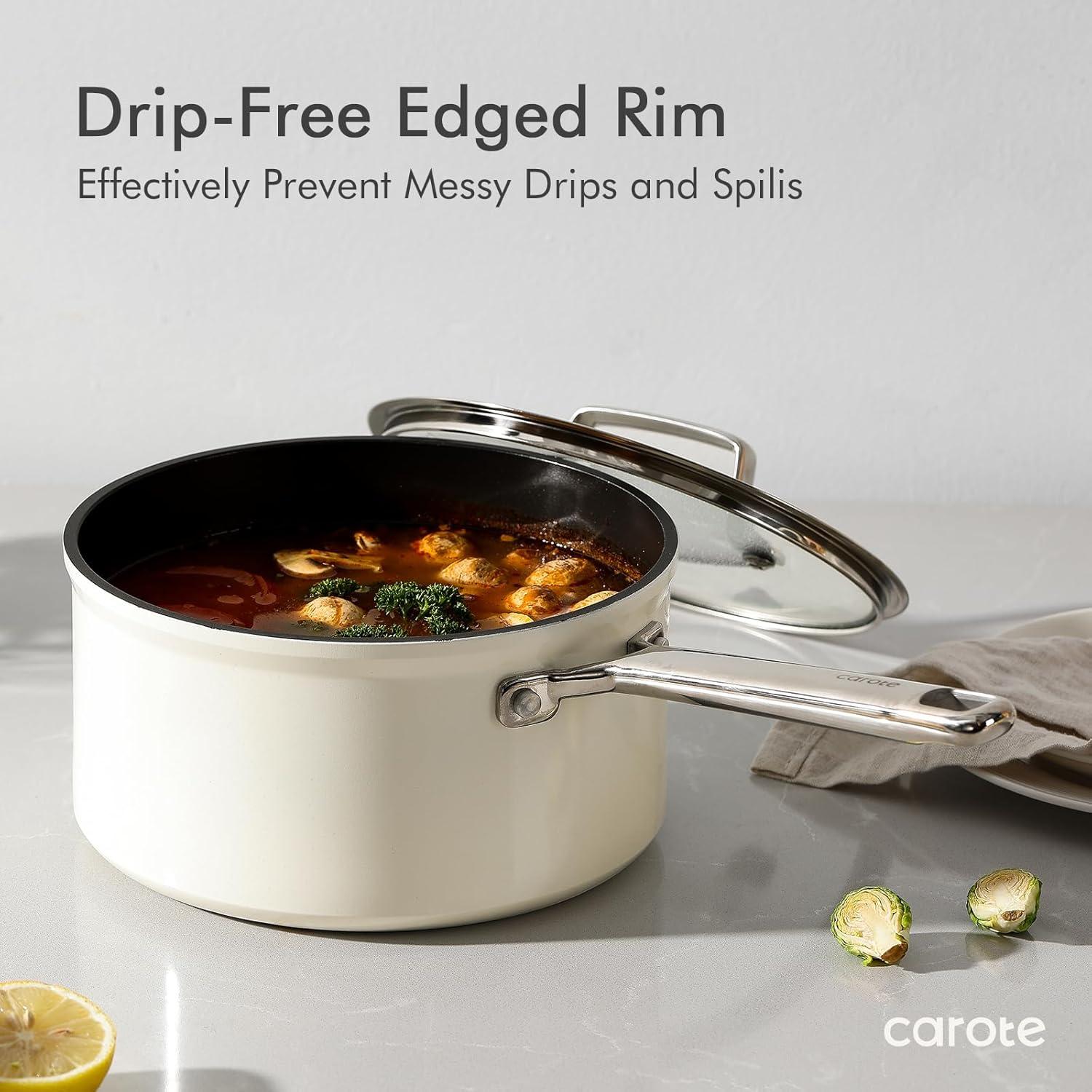 Edelstahl-Kochtopf antihaftbeschichtet spülmaschinenfest 20cm