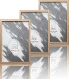 Bilderrahmen Set Eiche 20x30cm Fotorahmen Holzrahmen MDF Natur Beige