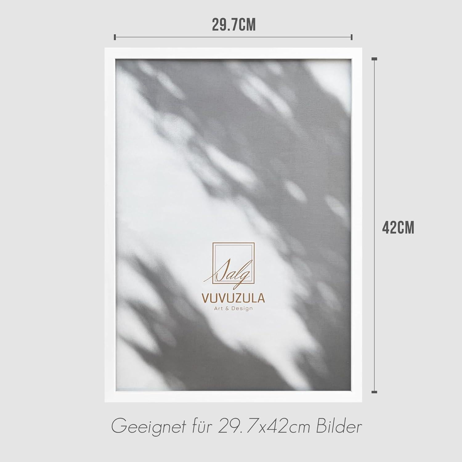 Bilderrahmen Set A3 Weiß Holz Fotorahmen 30x42cm MDF Rahmen für