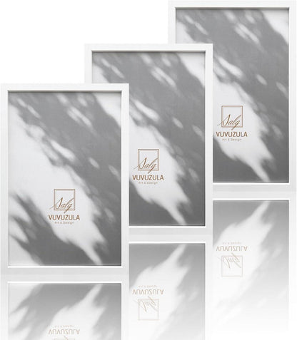 Bilderrahmen 20x30cm Weiß 3er Set Holzrahmen Fotorahmen MDF Rahmen