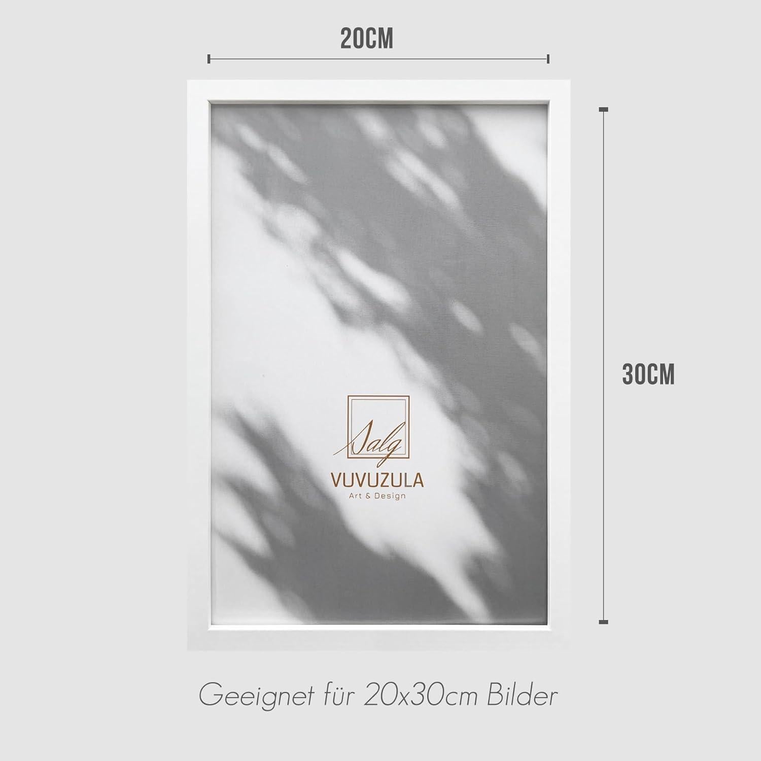 Bilderrahmen 20x30cm Weiß 3er Set Holzrahmen Fotorahmen MDF Rahmen