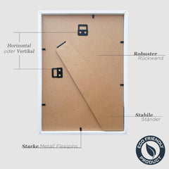Bilderrahmen 20x30cm Weiß Holz Set 3er Wandgalerie Fotorahmen MDF Rahmen