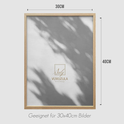 Bilderrahmen Set Holz Eiche Fotorahmen 30x40cm 3er Natur Beige