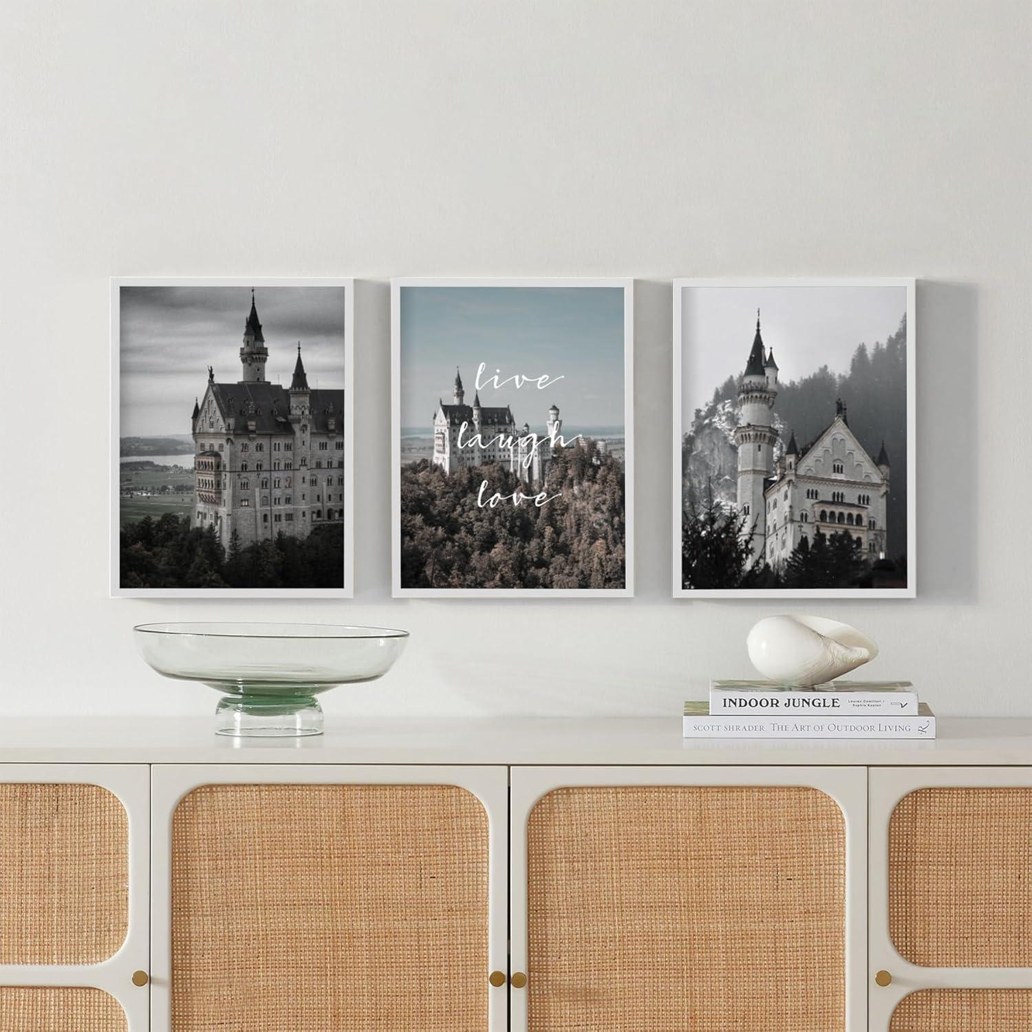 Bilderrahmen 30x40cm Weiß Holz 3er Set Fotorahmen MDF Rahmen