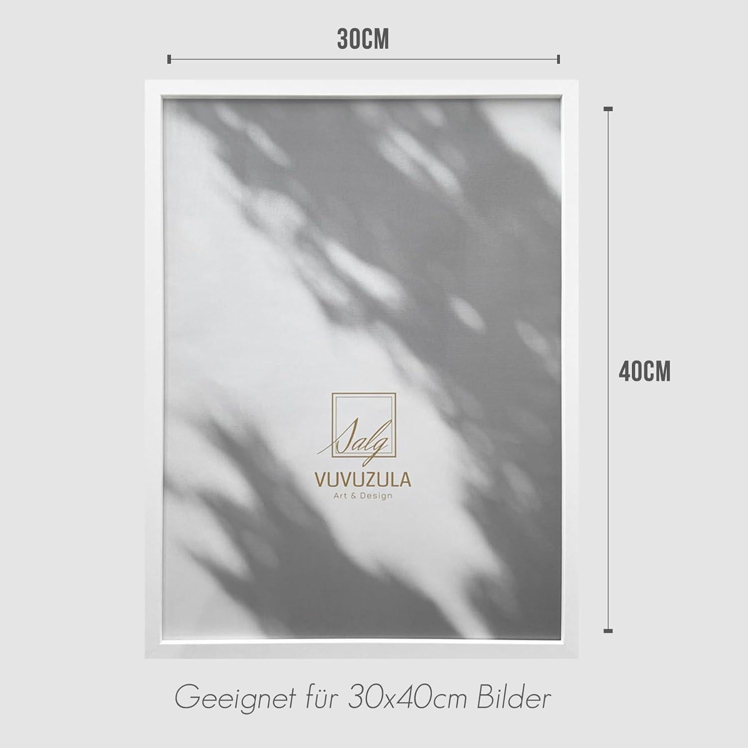 Bilderrahmen Weiß Holz 30x40cm 3er Set Fotorahmen MDF Rahmen