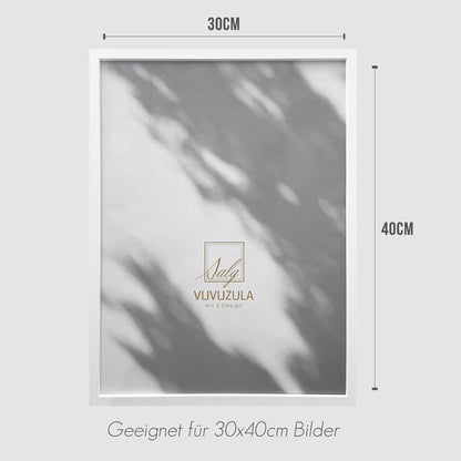 Bilderrahmen Weiß Holz 30x40cm 3er Set Fotorahmen MDF Rahmen