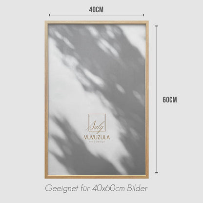 Bilderrahmen 40x60cm Holz Eiche Fotorahmen 3er Set MDF Rahmen Natur