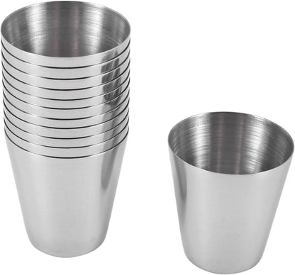 12er Pack Edelstahl-Schnapsbecher 30ml Camping Whisky Tasse