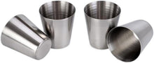 Edelstahbecher 12 Stück 30 ml Schnapsbecher für Whisky und