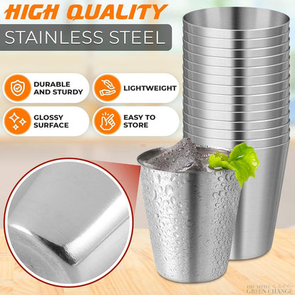 12er Set Edelstahl Schnapsbecher 30 ml Camping Whisky Likör