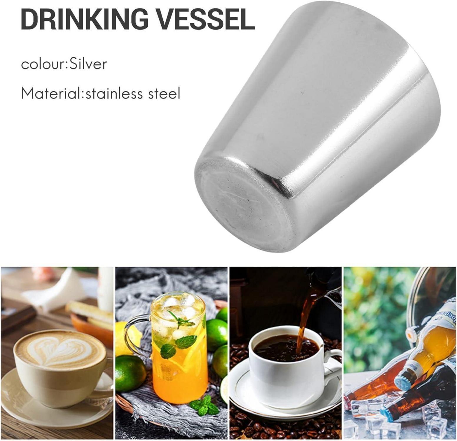 12er Set Edelstahl Schnapsbecher 30ml Camping Whisky Likör Teetasse