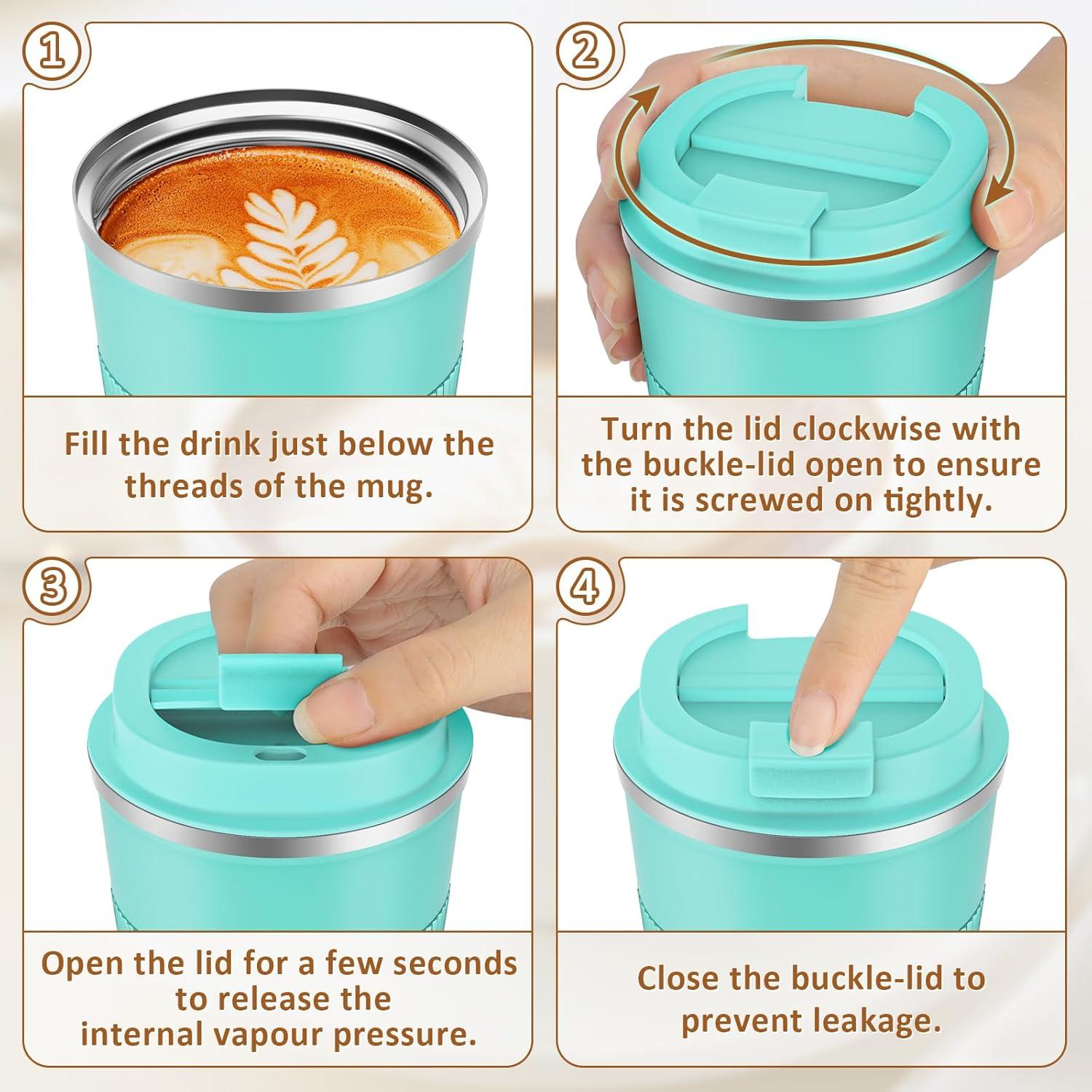 Kaffeebecher to go 510ml Thermo Doppelwandig Vakuum Isolierbecher