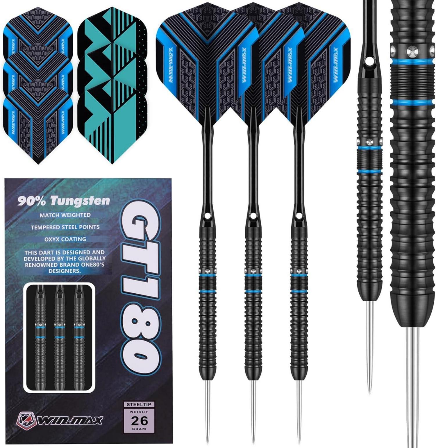 Professionelle Dartpfeile mit Metallspitze 90% Tungsten 3 Stück 16-28g