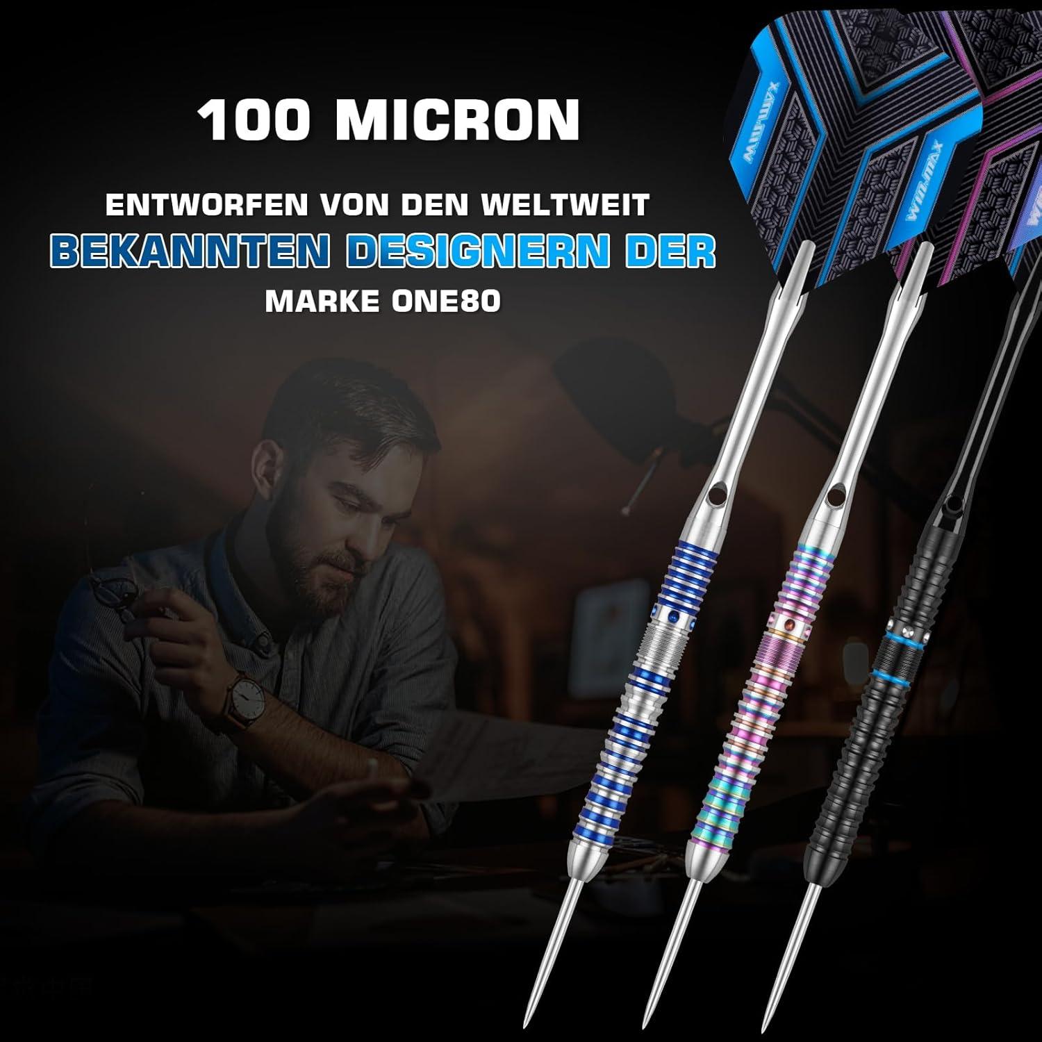 Professionelle WIN.MAX Dartpfeile 90% Tungsten 16-28g Schwarz