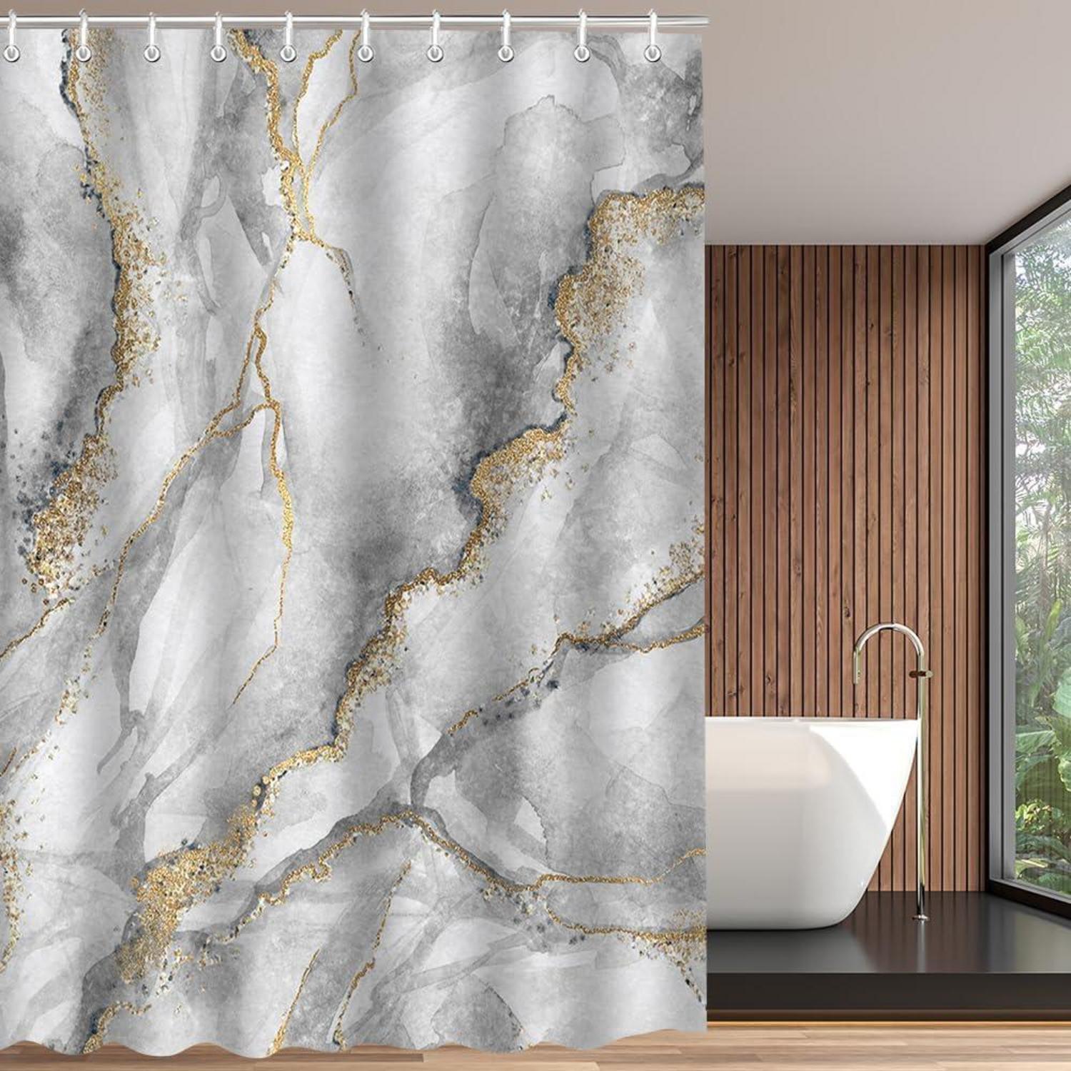 Duschvorhang 180x180cm Marmor Antischimmel Wasserabweisend