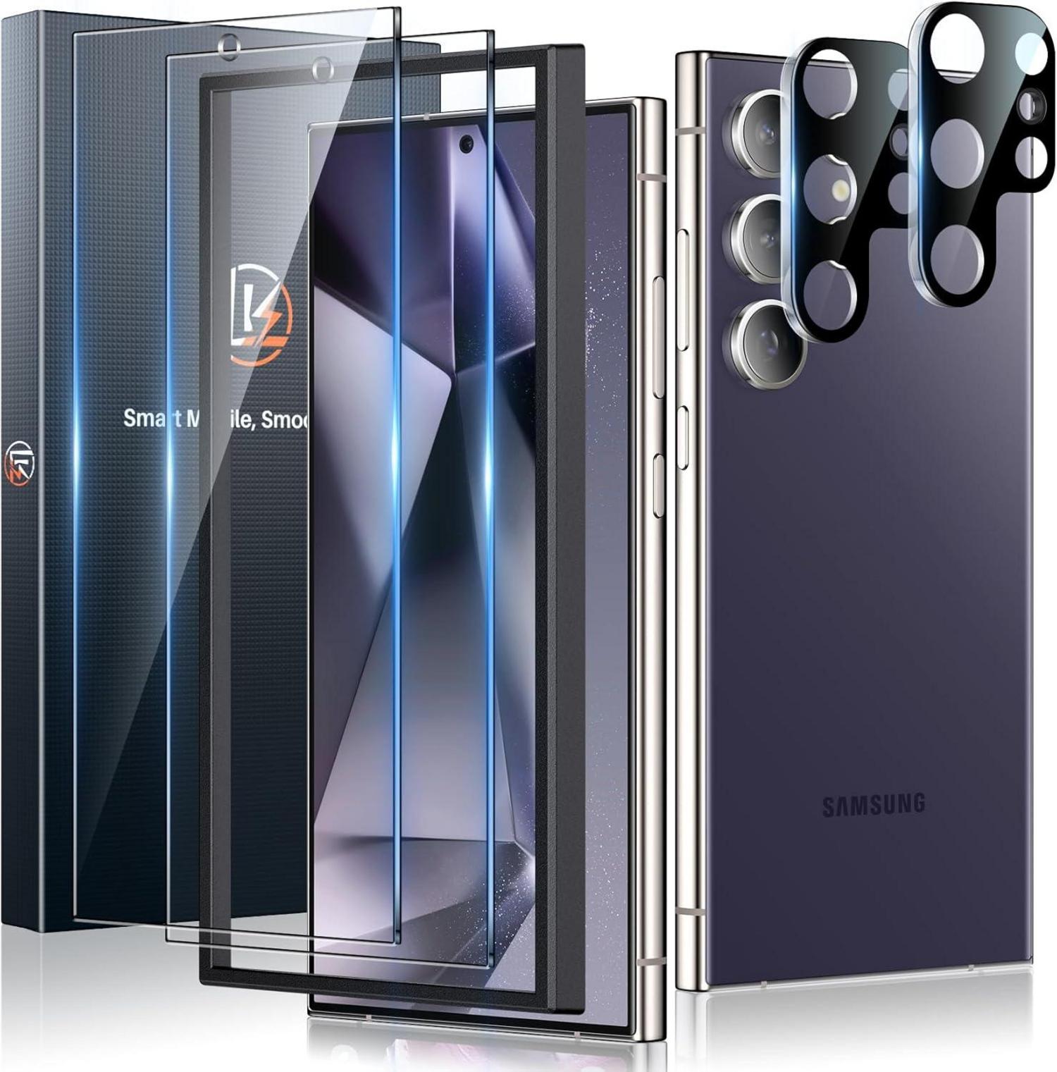 Panzer Schutzfolie für Samsung Galaxy S24 Ultra 2+2 Stück
