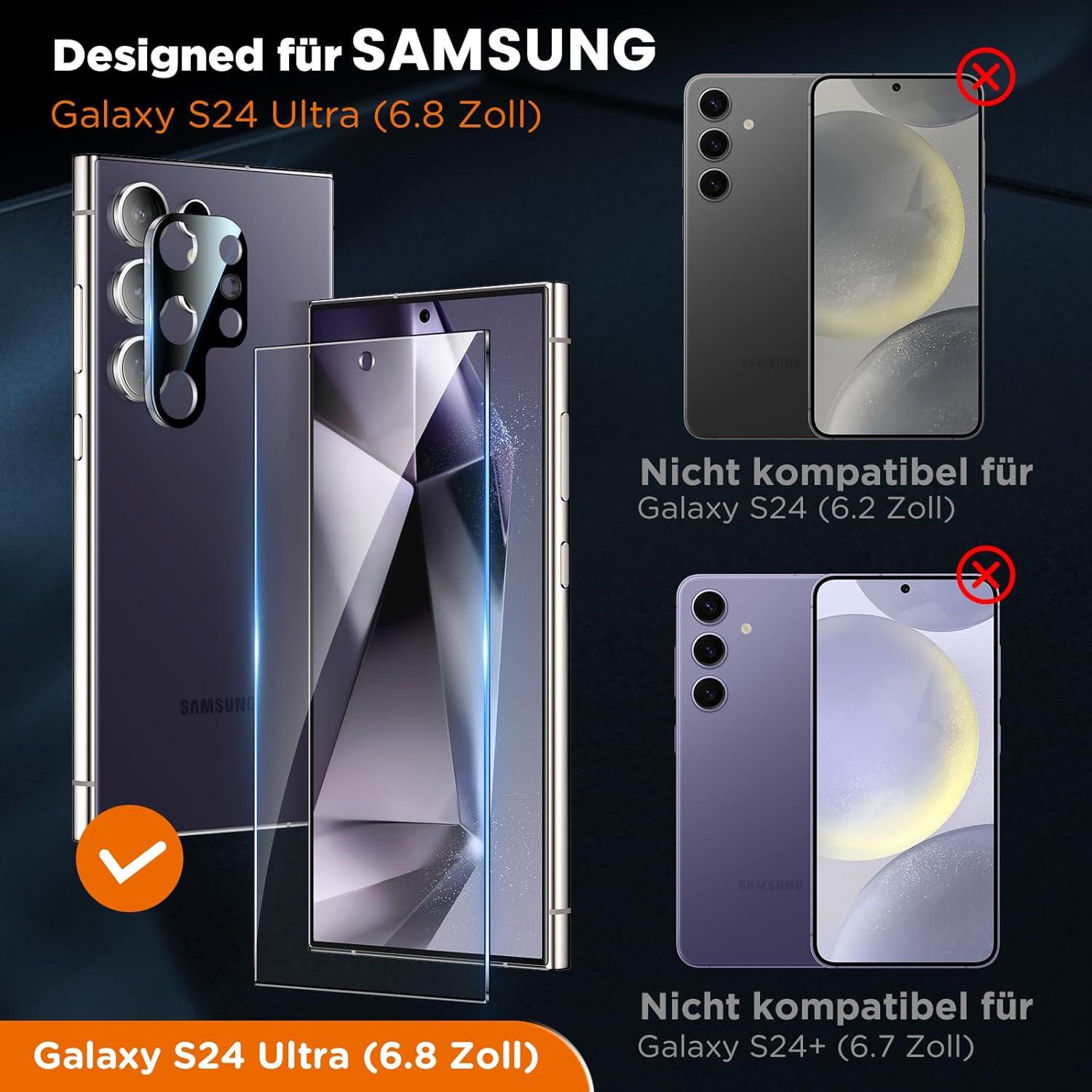 2x LK Panzer Schutzfolie Samsung Galaxy S24 Ultra, 9H