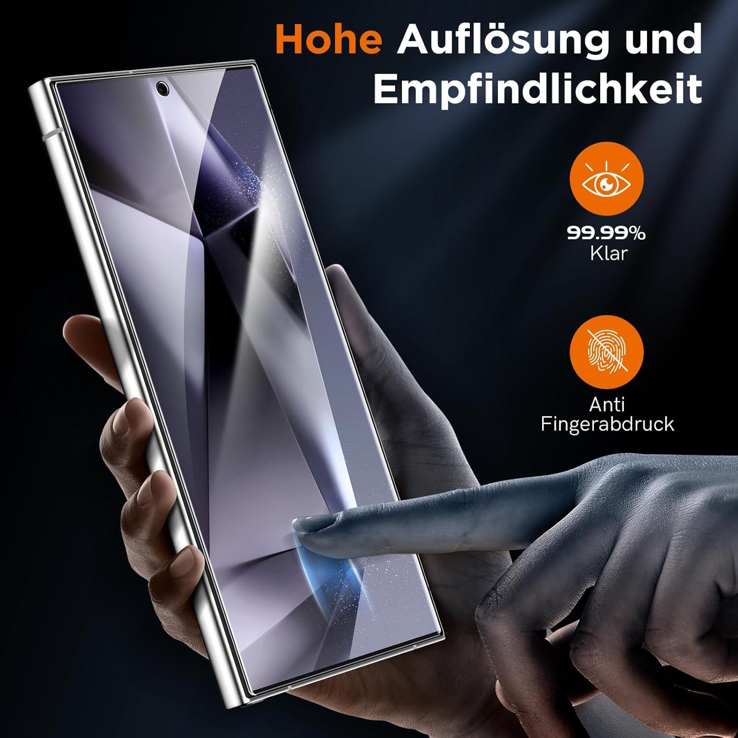 LK 2+2 Schutzfolie Samsung Galaxy S24 Ultra Panzer Glas 9H HD-Klar