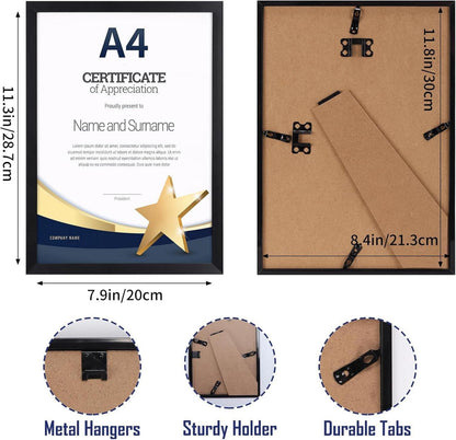 Bilderrahmen A4 18er Set Schwarz Wand Tisch Geschenk