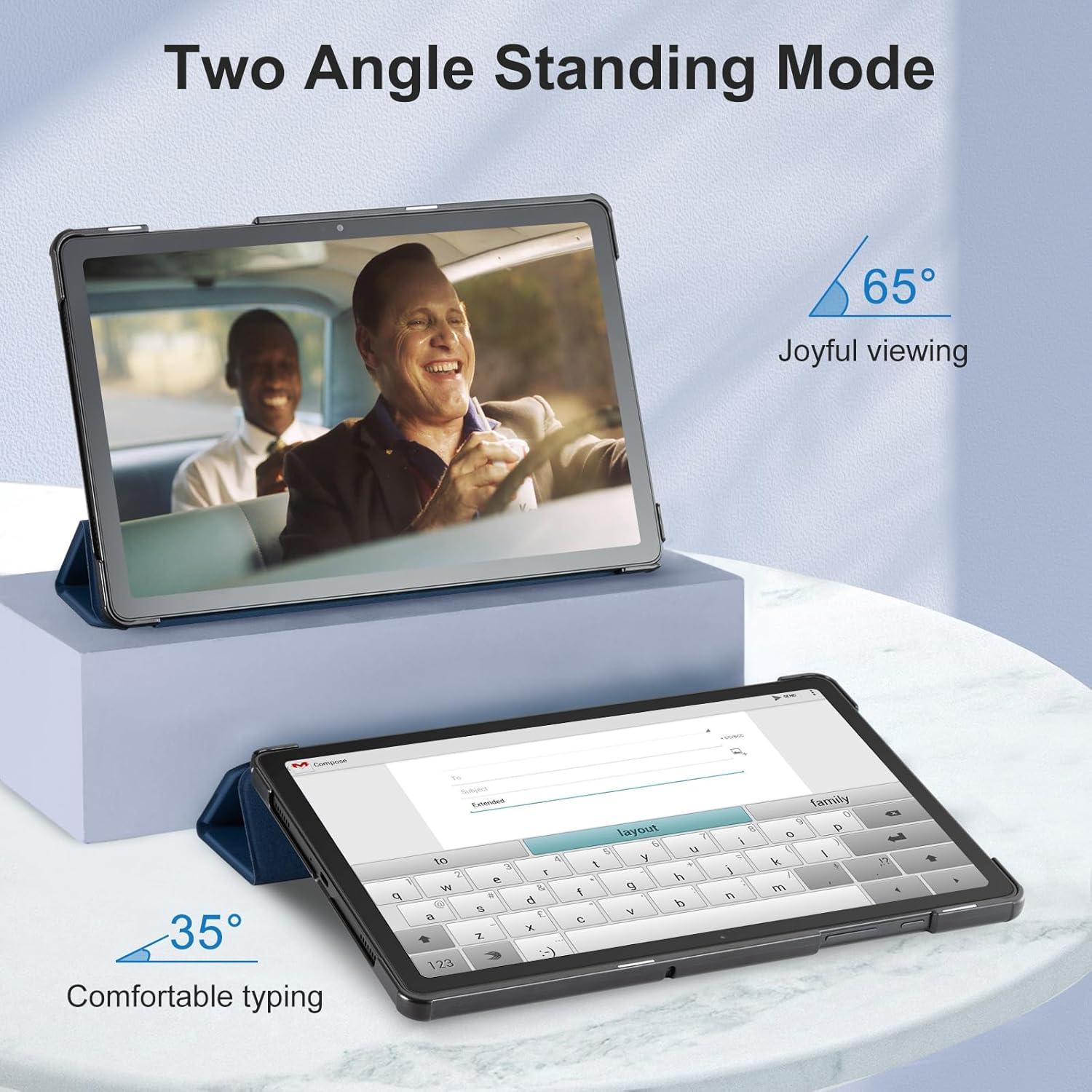 Samsung Galaxy Tab A9 Plus 2023 Hülle 11 Zoll Dunkelblau PU-Leder