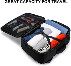 Handgepäck Reiserucksack für Easyjet 45x36x20 Schwarz 15.6 Zoll Laptop USB-Ladeanschluss