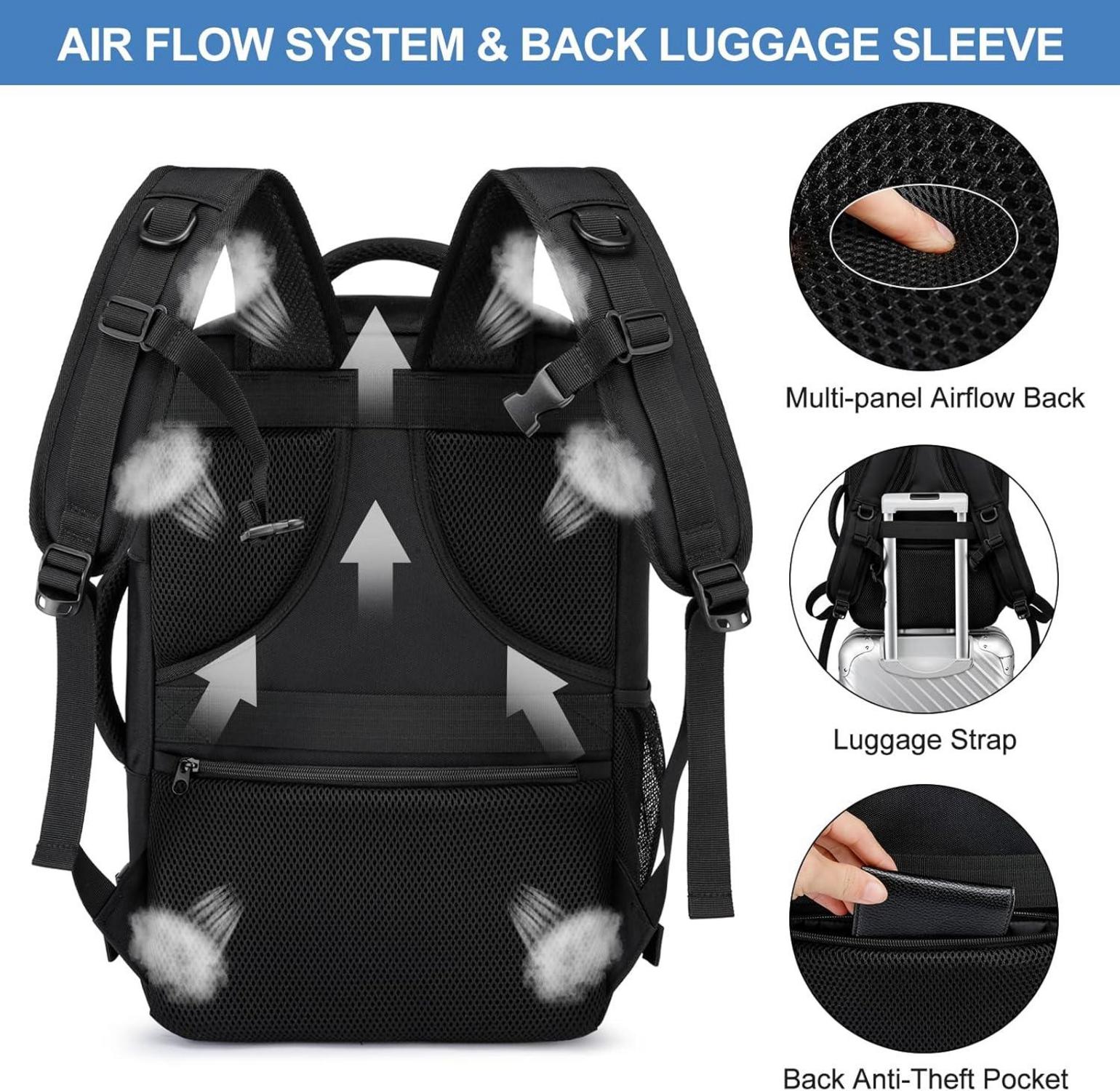 Easyjet Handgepäck Rucksack 45x36x20 Schwarz 15.6 Zoll