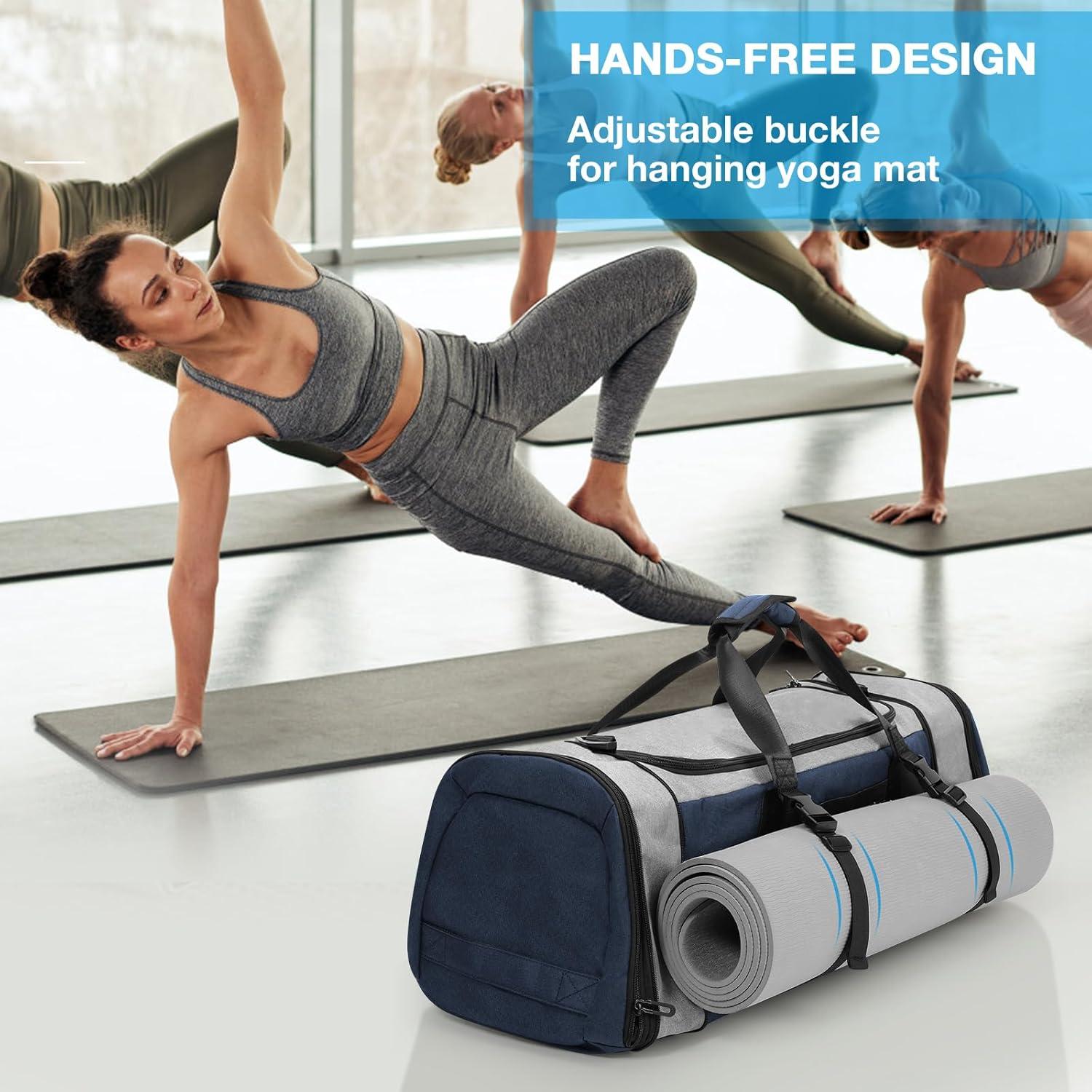 Erweiterbare Sporttasche 54-72L für Damen Herren Rucksack Fitness Training Blau