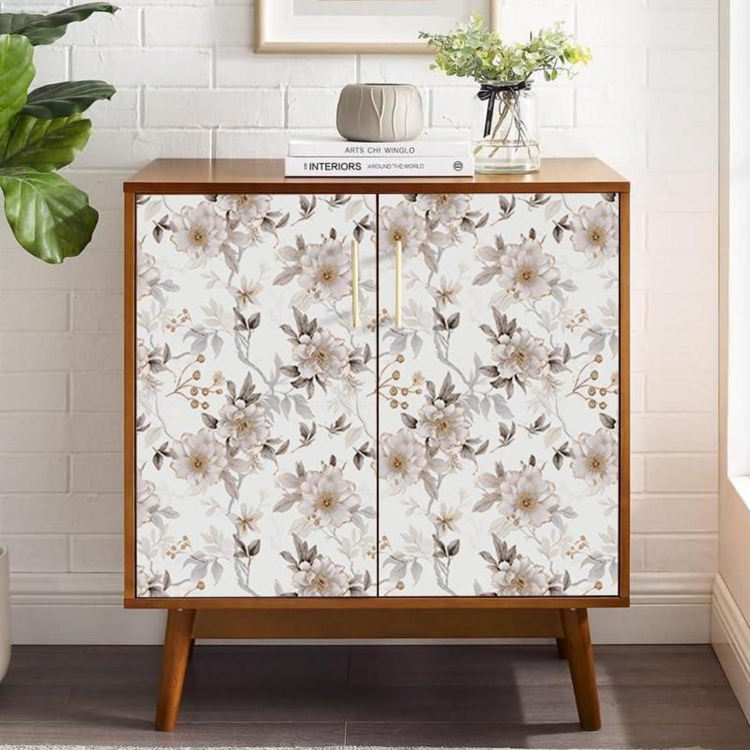 Selbstklebende Blumen Tapete PVC Vinyl 44cm x 1000cm - Dekorfolie