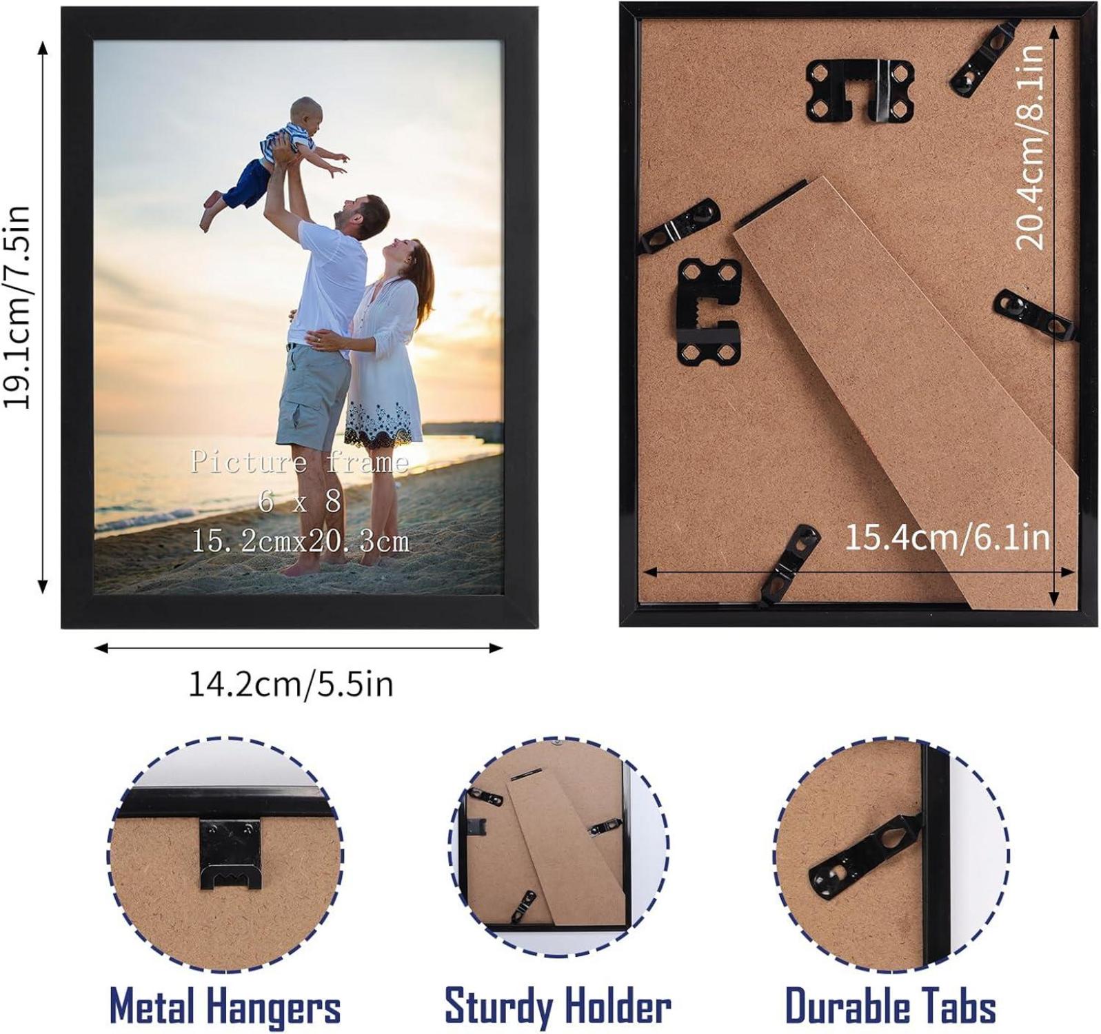 Bilderrahmen Set 18er Schwarz 15x20 cm Wand Tisch