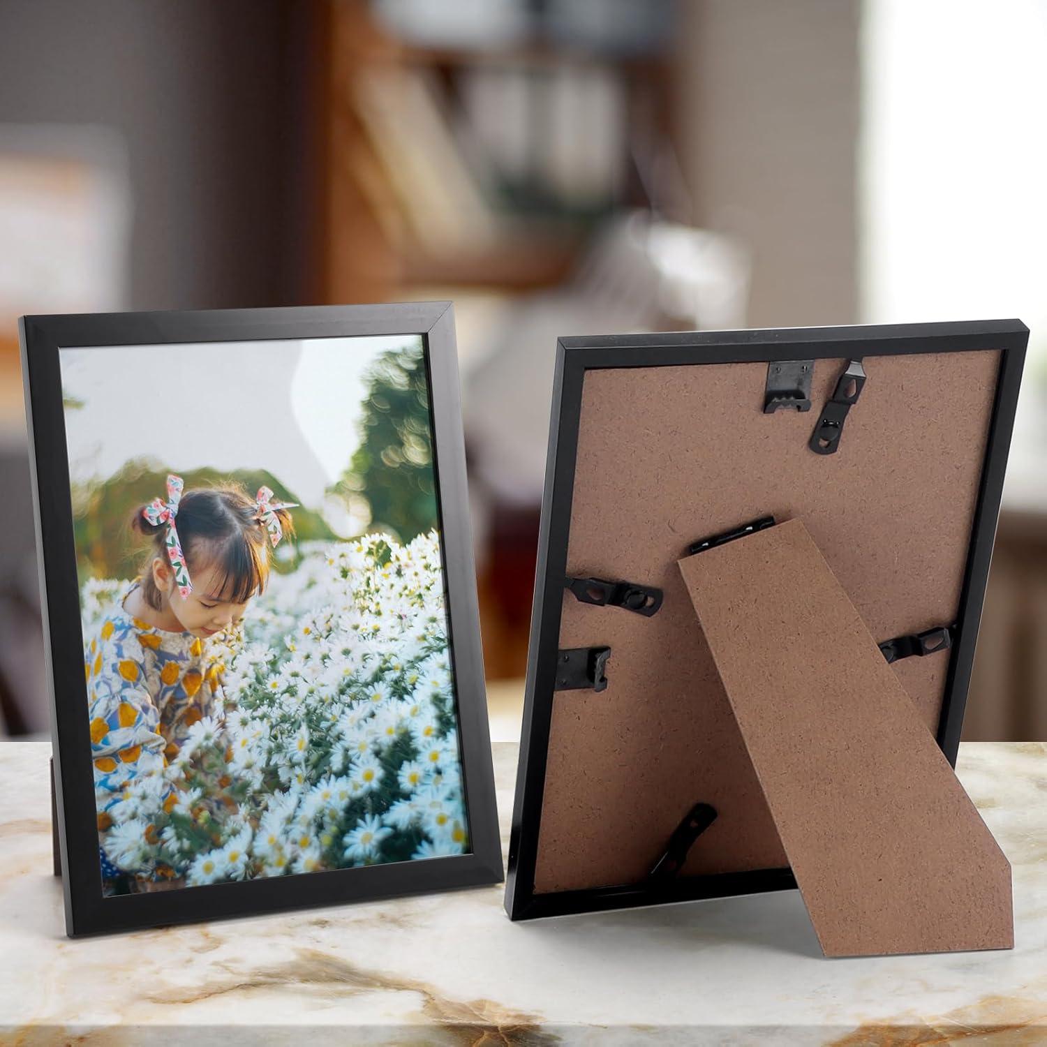 Bilderrahmen Set 18 Stück 15x20 cm Schwarz für Wand und Tisch, Geschenkidee