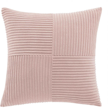 Kissenbezüge 2er Set Altrosa Kordsamt 35x35cm Weich Modern