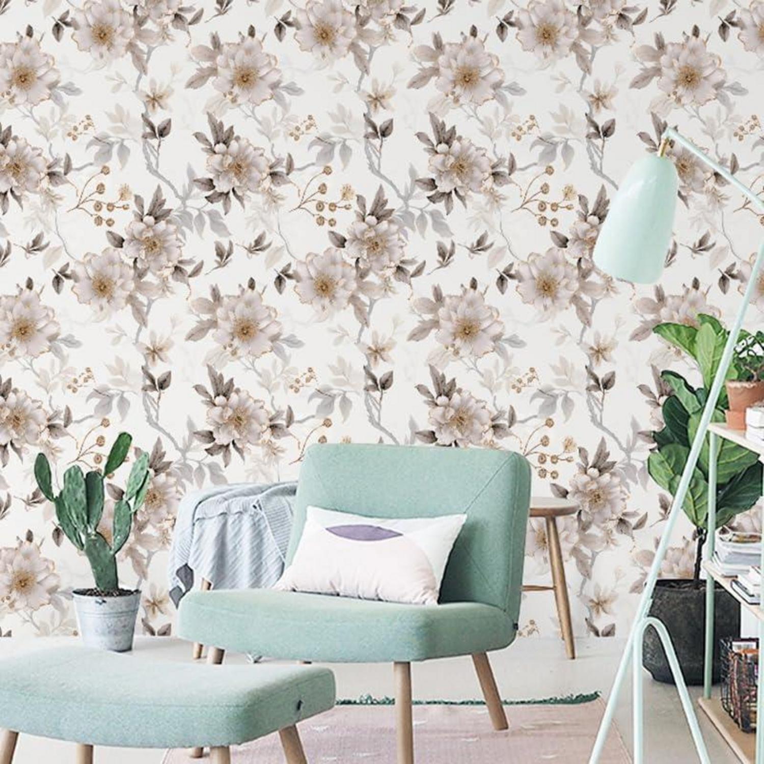 Selbstklebende Blumen Tapete PVC Wandaufkleber 0.4x10m