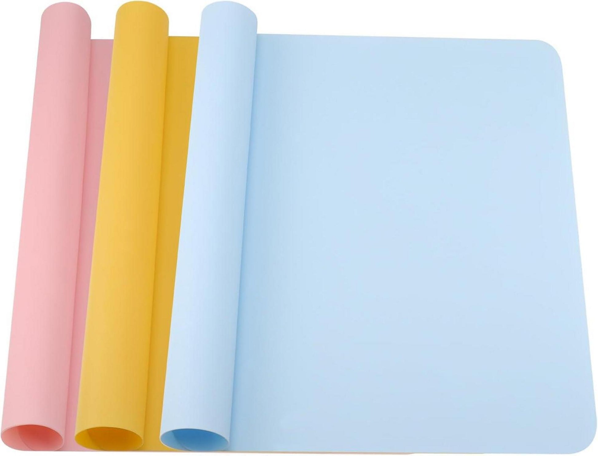 Silikonmatte 3er Set Bastelunterlage 40x30cm Malunterlage Kinder DIY