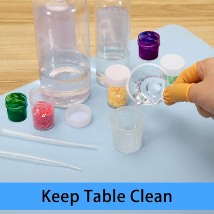 Silikonmatte 3er Set 40x30cm Blau Gelb Grün - Bastelunterlage DIY Handwerk Kinder Malen