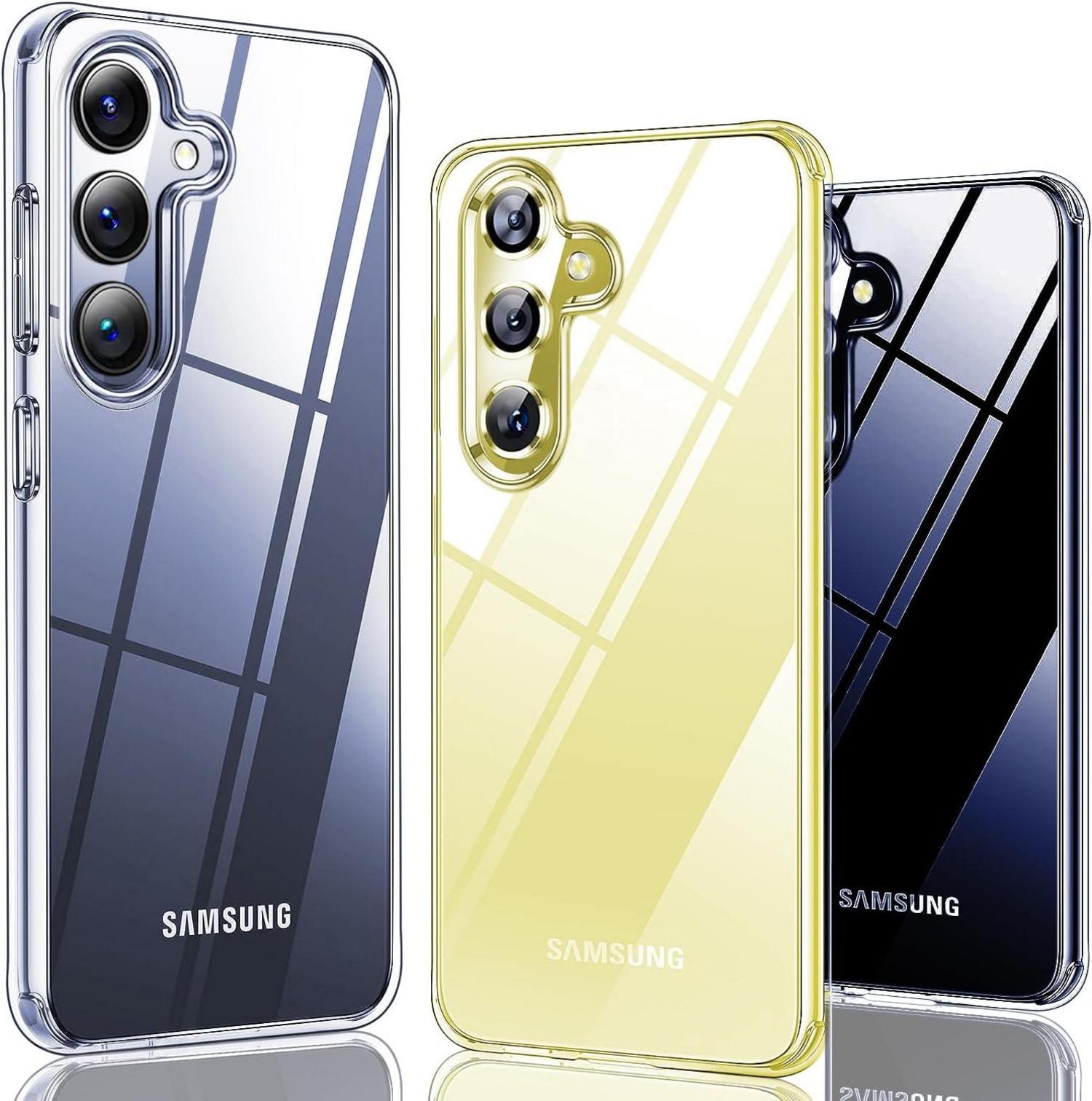 Transparente Samsung Galaxy A15 Hülle mit Panzerfolie - Stoßfest