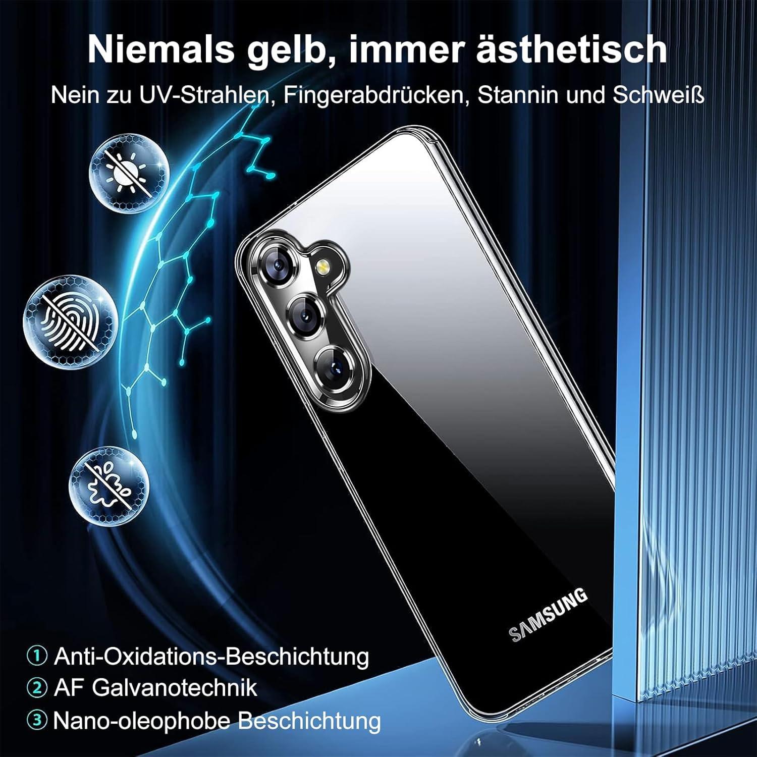 Transparente Hülle Samsung Galaxy A15 5G - 2X Panzerfolie - Weiche Silikon - Kratzfest - Stoßfest