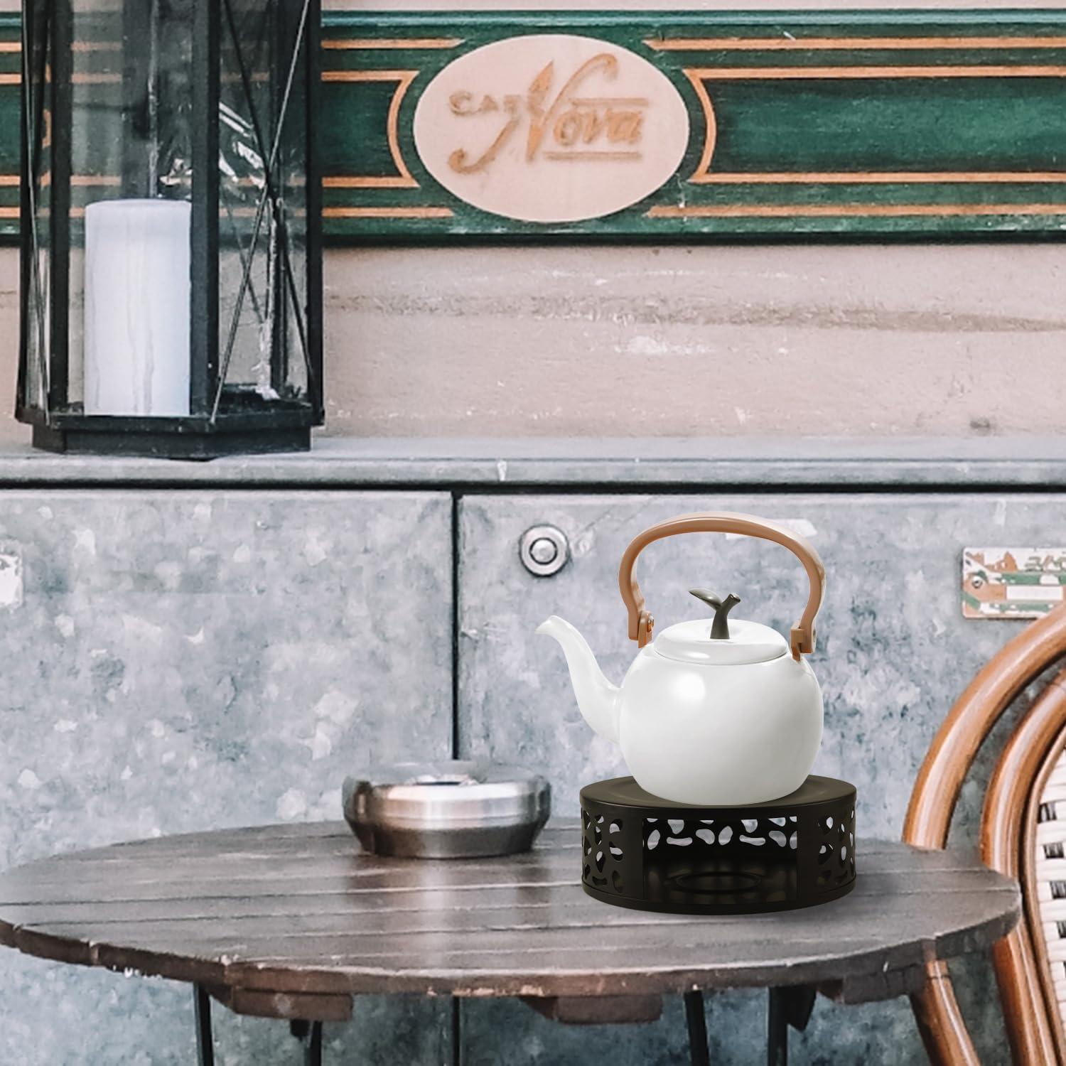 Stövchen Teewärmer Edelstahl Teelichtheizung Tee Warmhalter