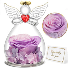 Ewige Rose Engel Geschenk für Mama Oma - Forever Rose im Glas