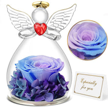Ewige Rose Engel Figur Geschenkbox Blau+violett