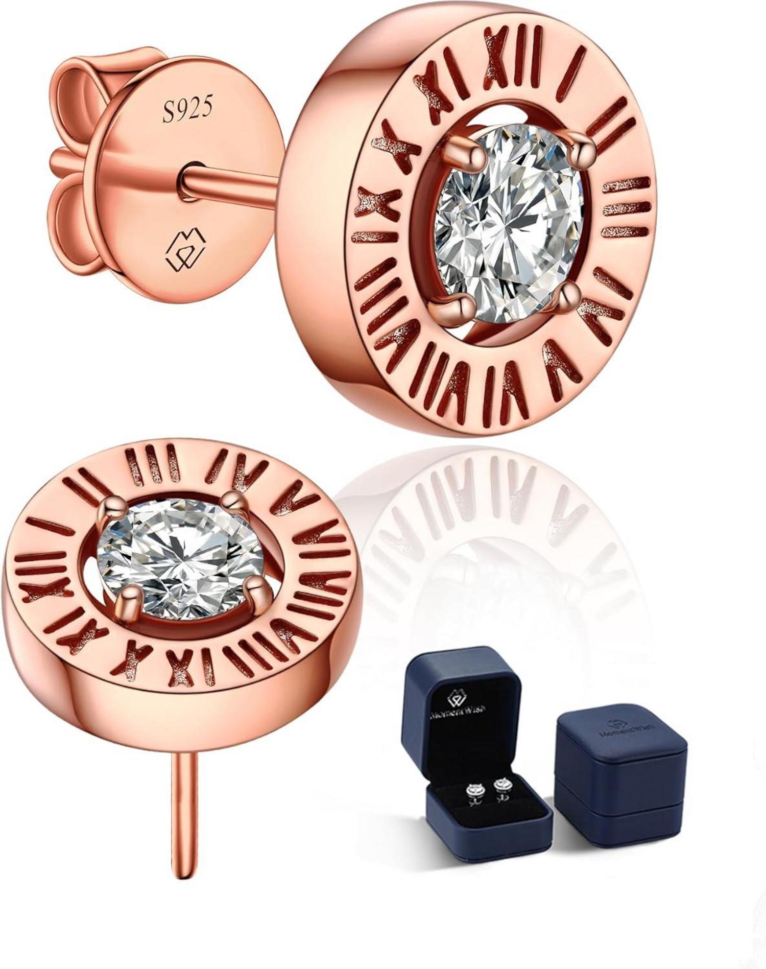 Moissanite Ohrringe Silber 925 Damen Muttertag Geschenk
