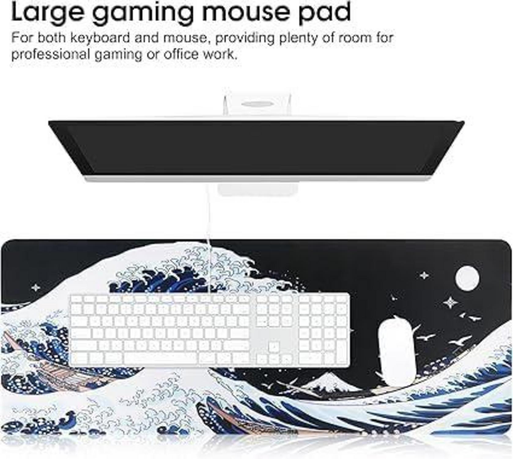 HoYiXi Gaming Mauspad XXL 600x300x3mm Wellen-Muster