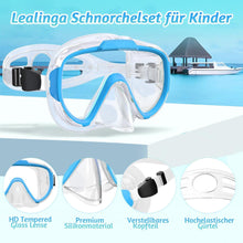 Lealinga Schnorchelset Kinder 180° Anti-Fog Tauchmaske Dry