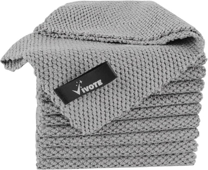 Mikrofaser Spüllappen Küchentücher 10er Pack Grau 30x30cm